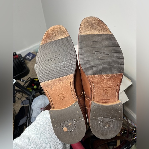 Men's Florsheim Cap Toe Oxford Cognac Brown Ortholite Size 9.5D - Picture 7 of 11